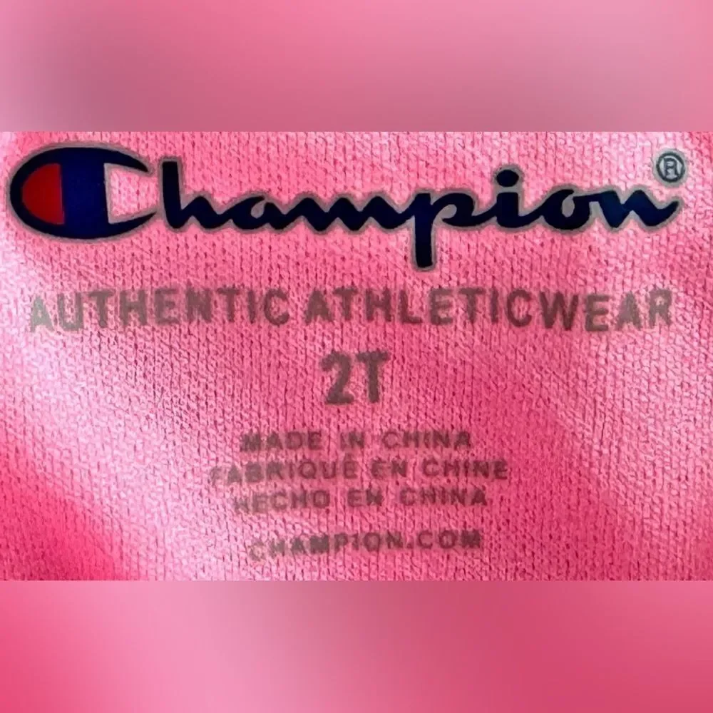 Champion Girls Toddler Kids Pink Lined Lightweight Athletic Logo Shorts. 2. 2T.